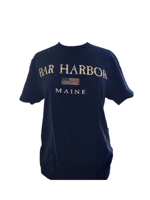 Adult Bar Harbor T-Shirt - Lobster/Flag